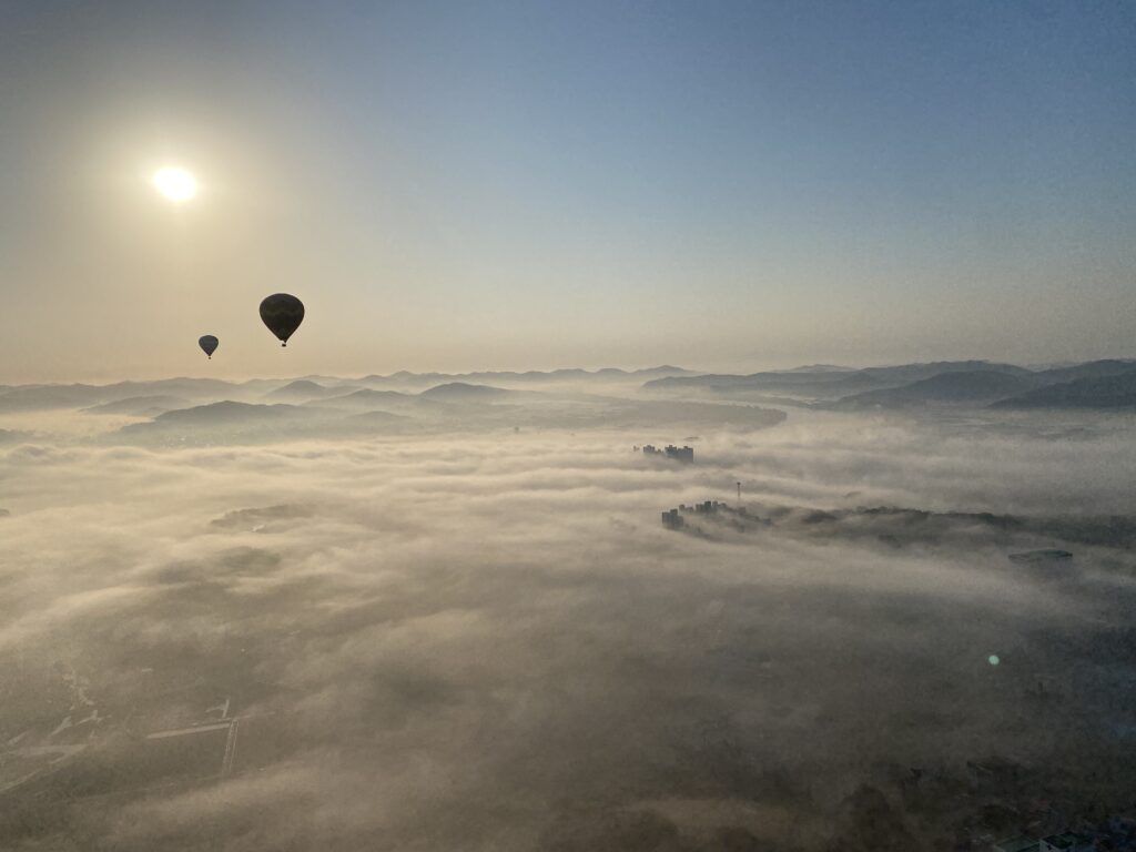 UNESCO World Heritage Site Korea becomes your personal slow travel sky in Buyeo’s quiet sunrise flights.
